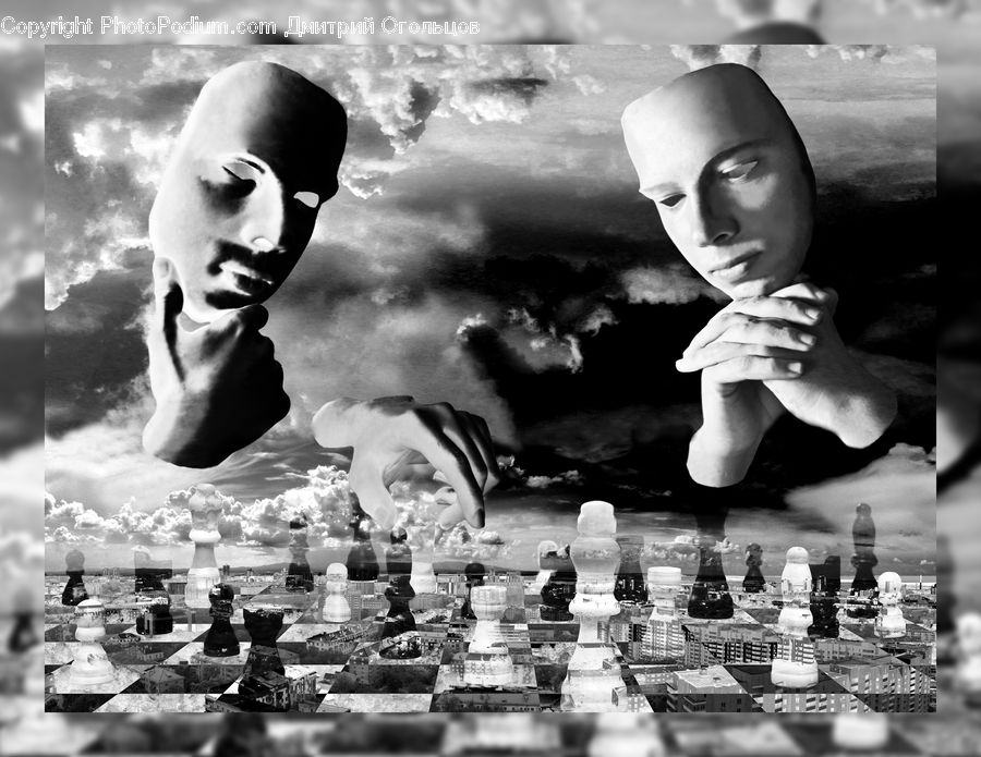 Chess, Game, Collage, Poster, People, Person, Human