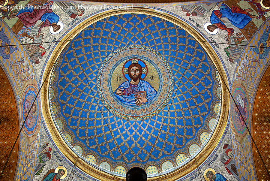 Architecture, Dome, Art, Mosaic, Tile, Arabesque Pattern, Church