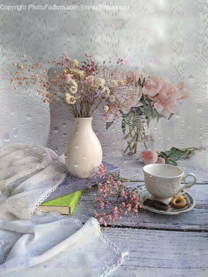 Cup, Art, Saucer, Flower, Flower Arrangement