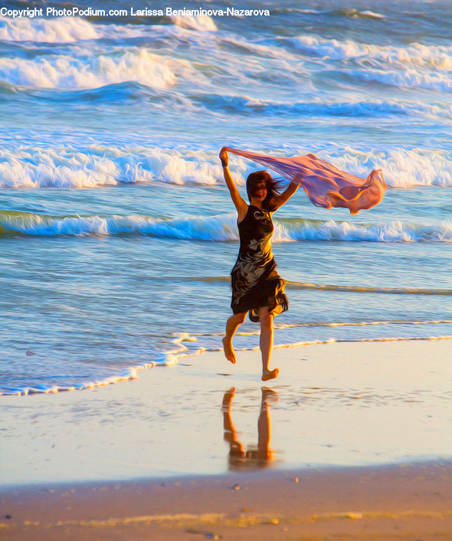 Beach, Coast, Outdoors, Sea, Water, Dance, Dance Pose