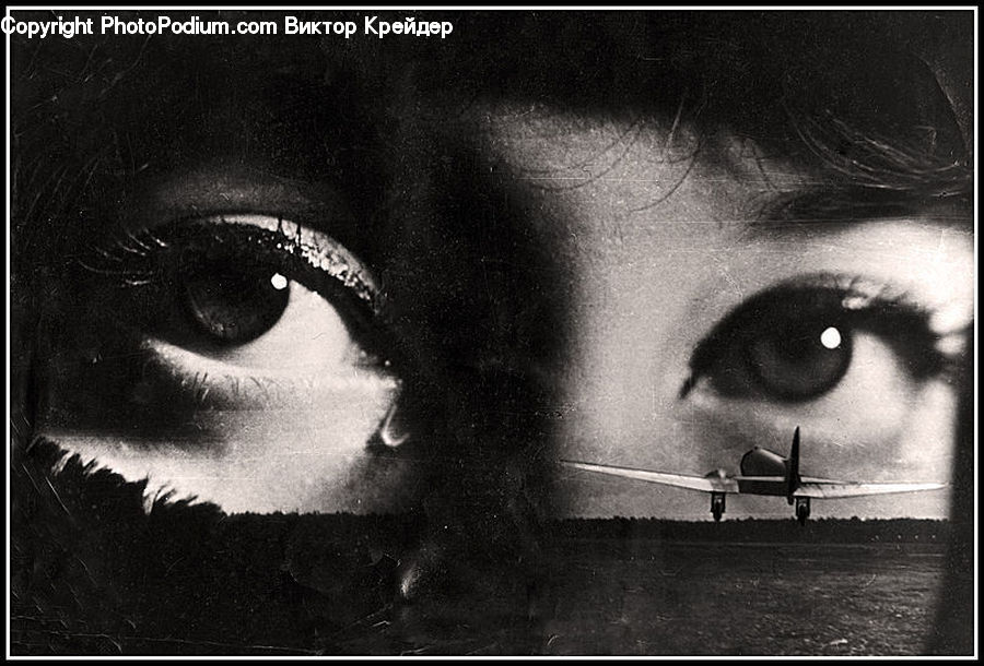 Collage, Poster, Head, Portrait, Aircraft, Airliner, Airplane