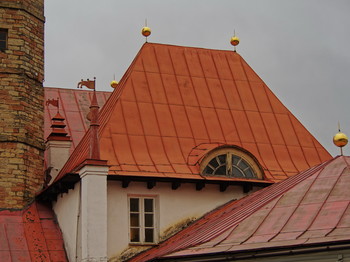 The roof of the castle of the order of Malta. Palaces and parks of the Leningrad region. Gatchina.
