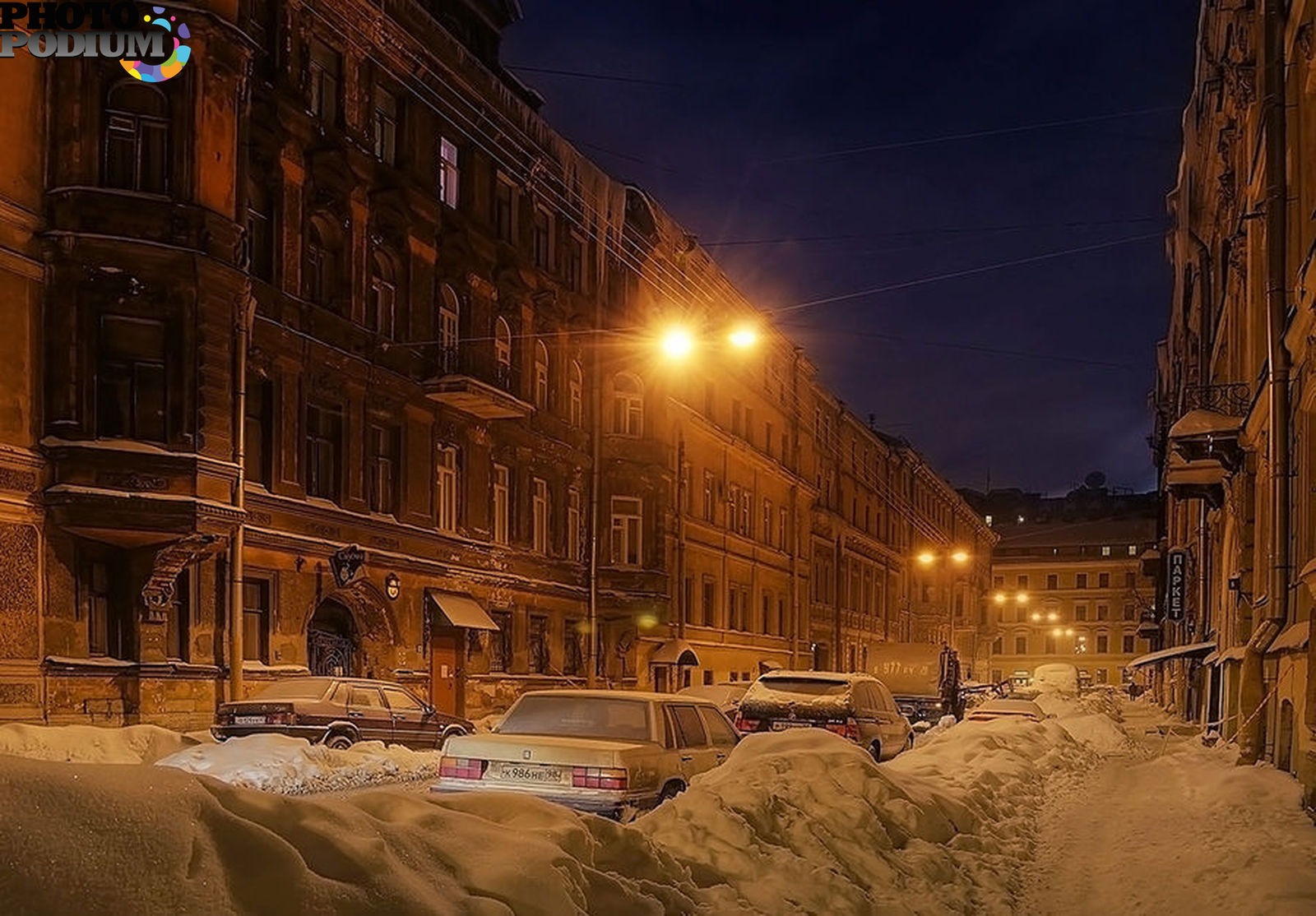 Улицы Питера зимой