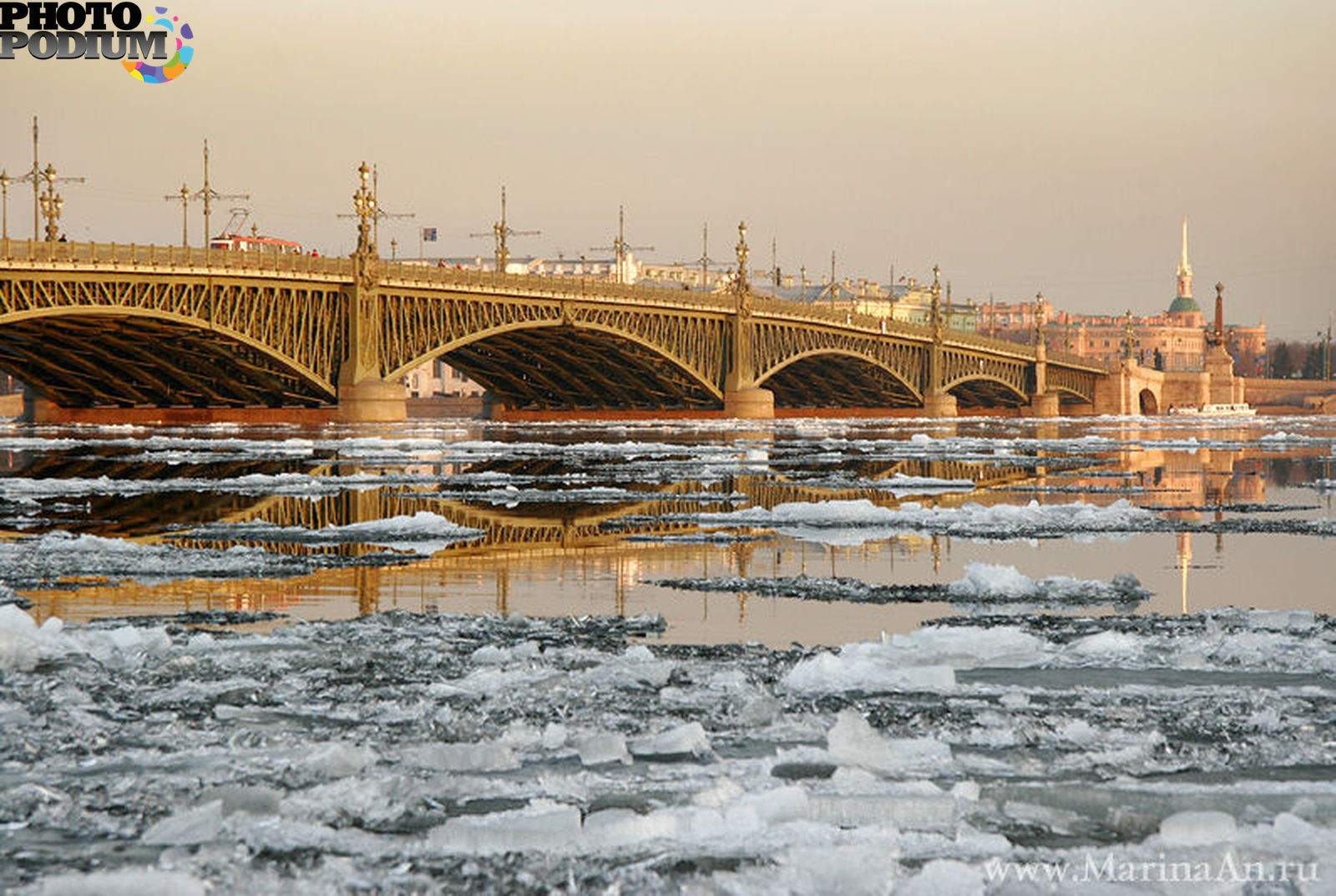 мосты питера через неву