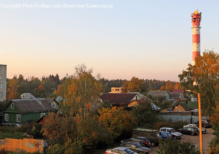 Beacon, Building, Lighthouse, Water Tower, Cottage, Housing, Car