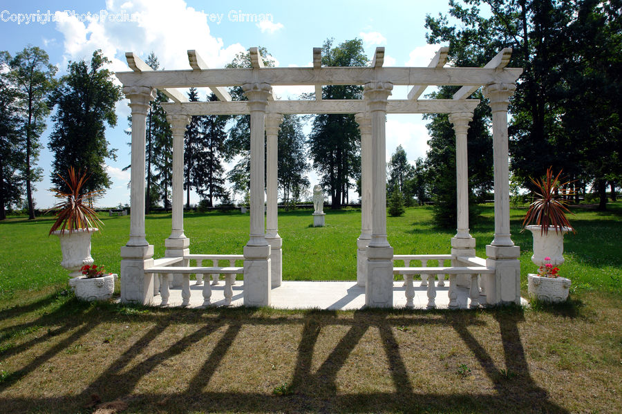 Gazebo, Patio, Pergola, Porch, Bench, Cross, Column