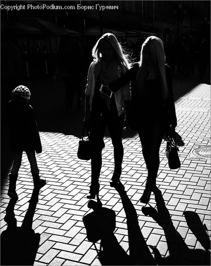 People, Person, Human, Silhouette, Leisure Activities, Walking, Pavement