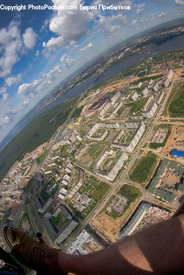 Aerial View, Building, Housing, City, Downtown, Metropolis, Urban
