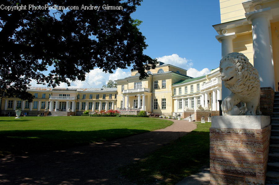Architecture, Mansion, Art, Sculpture, Statue, Head, Portrait