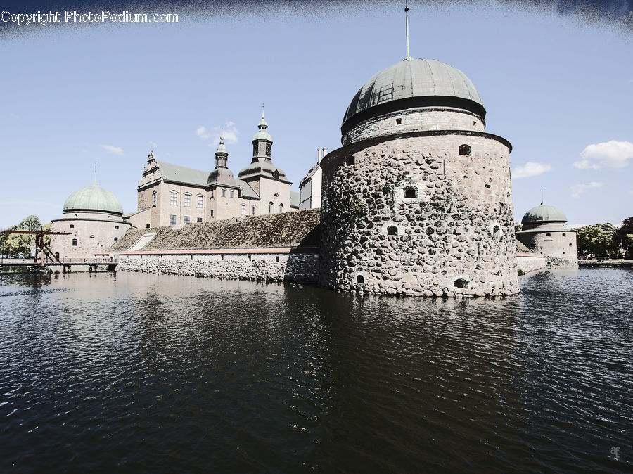 Architecture, Castle, Fort, Dock, Port, Waterfront, Dome