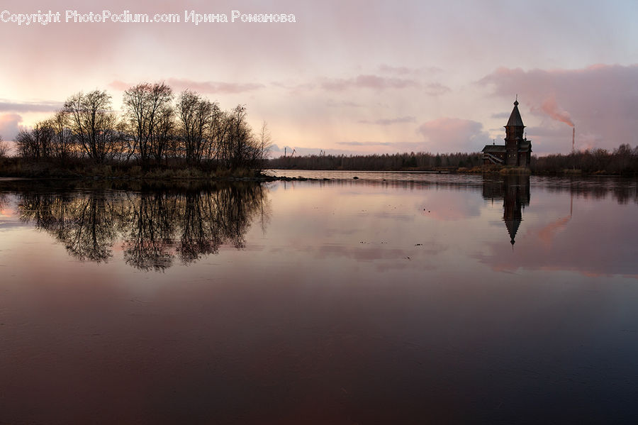 Dawn, Dusk, Sky, Sunrise, Sunset, Red Sky, Water