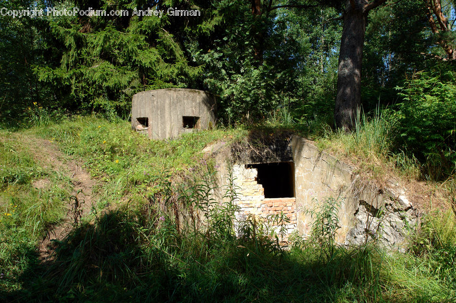 Hole, Bunker, Path, Trail, Field, Grass, Grassland