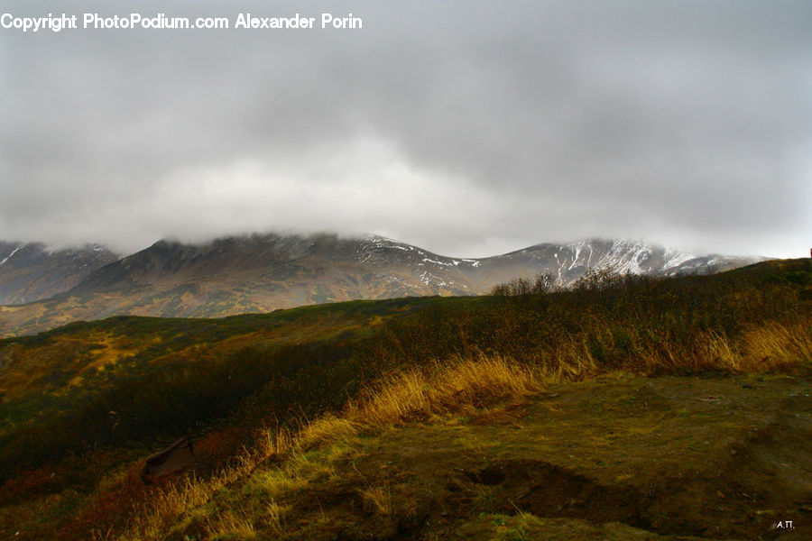 Field, Grass, Grassland, Land, Outdoors, Mountain, Mountain Range