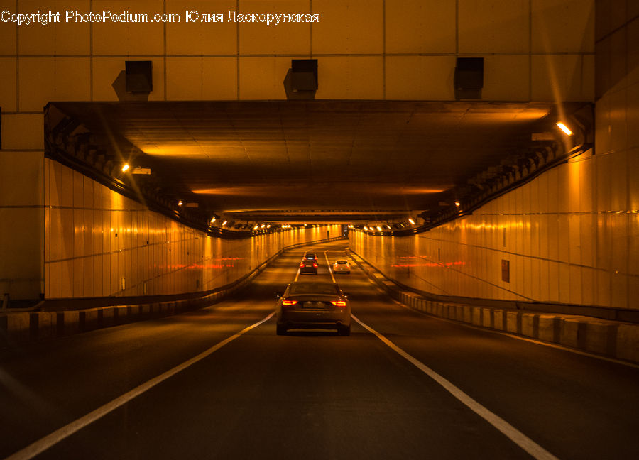 Tunnel, Freeway, Road, Cab, Car, Taxi, Vehicle