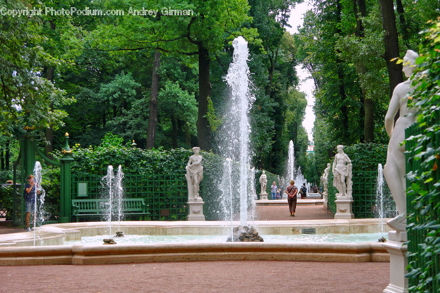 Fountain, Water, Art, Sculpture, Statue, Park, Outdoors