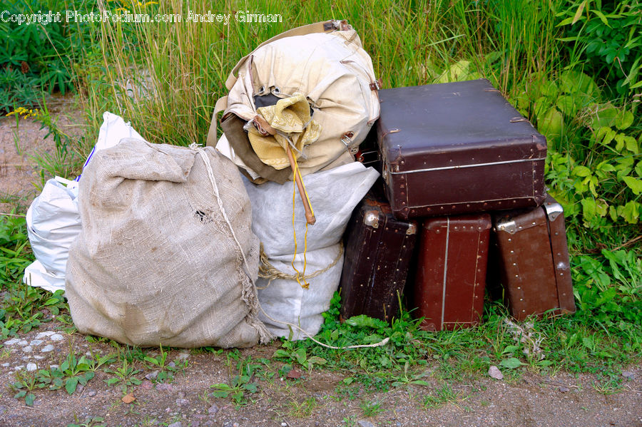 People, Person, Human, Luggage, Suitcase, Rust, Soil