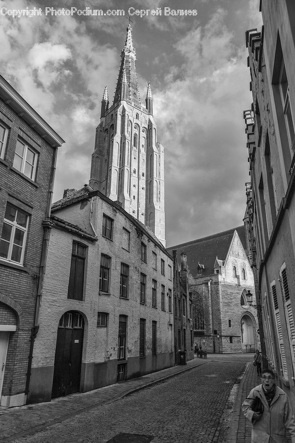 Alley, Alleyway, Road, Street, Town, Architecture, Cathedral