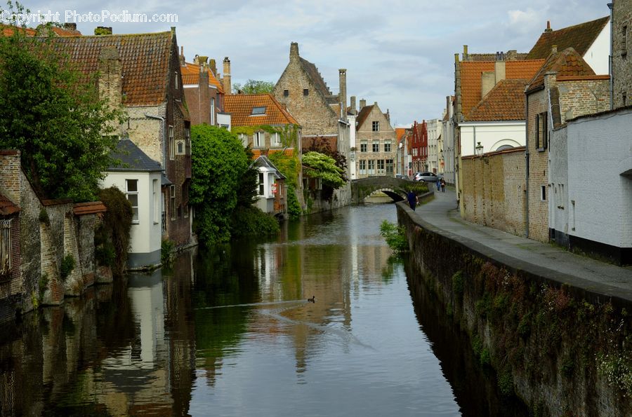 Canal, Outdoors, River, Water, Building, Cottage, Housing