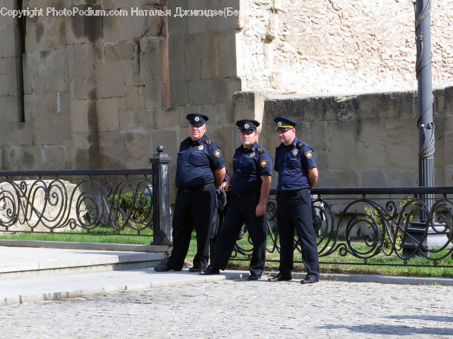 Human, People, Person, Officer, Police, Railing, Military