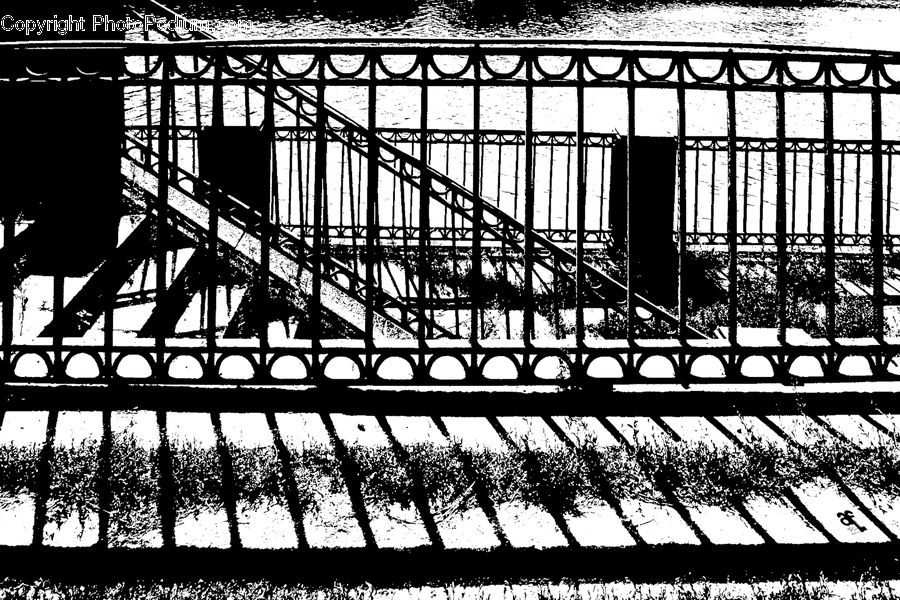 Railing, Silhouette, Banister, Handrail, Text