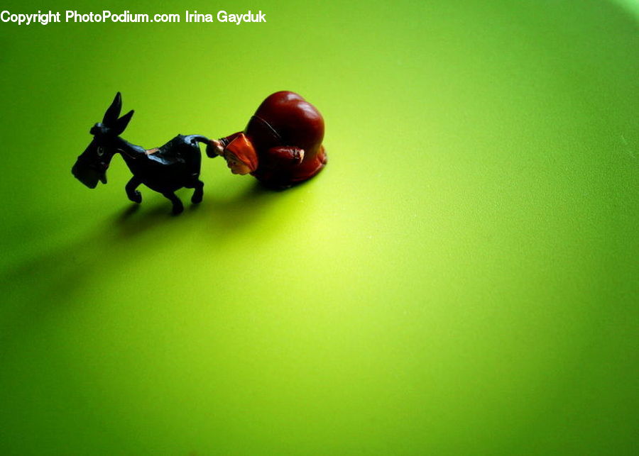 Silhouette, Toy, Fruit, Field, Grass, Lawn