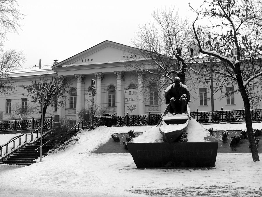 People, Person, Human, Ice, Outdoors, Snow, Bench