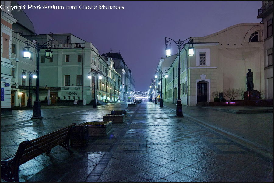 Road, Street, Town, Architecture, Downtown, Plaza, Town Square