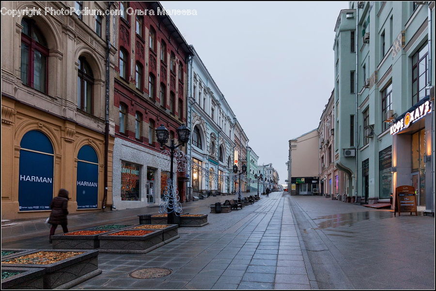Road, Street, Town, Apartment Building, Building, High Rise, Housing