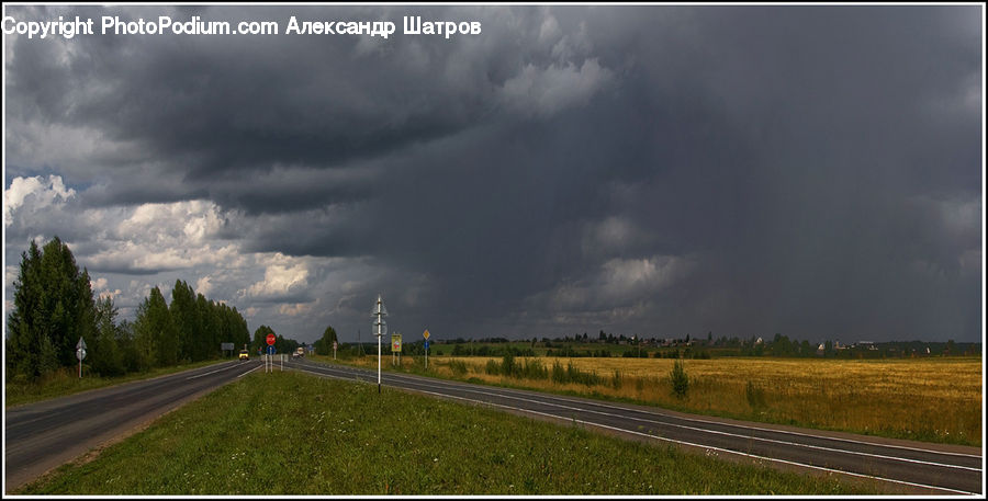 Cloud, Cumulus, Sky, Dirt Road, Gravel, Road, Azure Sky