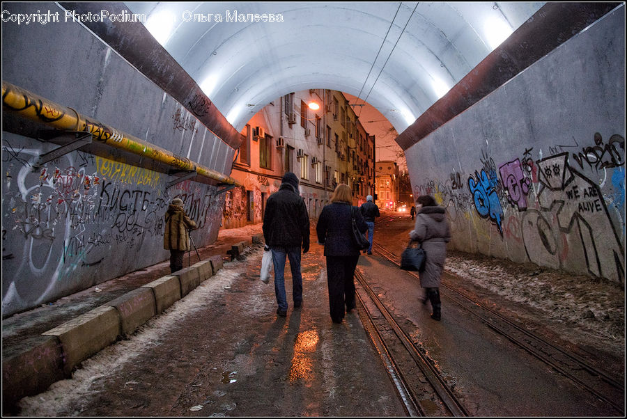 Tunnel, Alley, Alleyway, Road, Street, Leisure Activities, Walking
