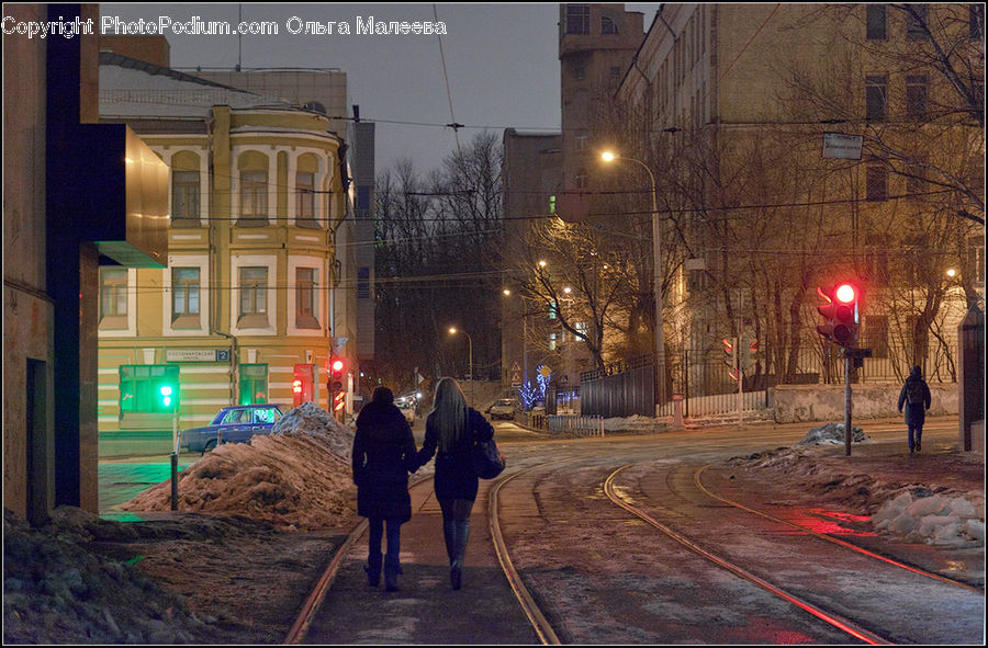 People, Person, Human, Cobblestone, Pavement, Walkway, Lighting