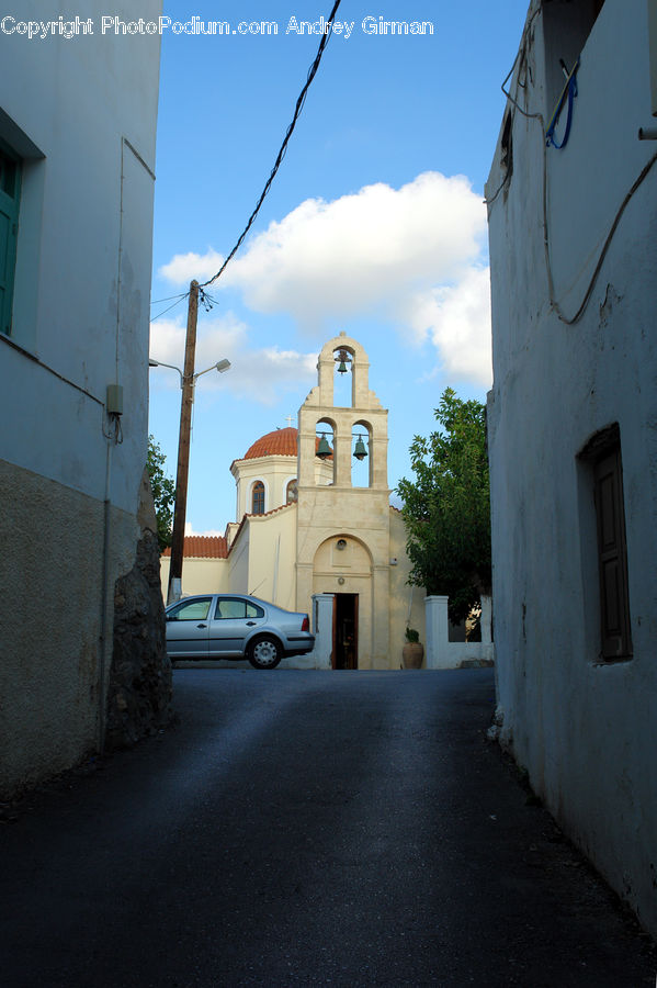 Architecture, Bell Tower, Clock Tower, Tower, Alley, Alleyway, Road