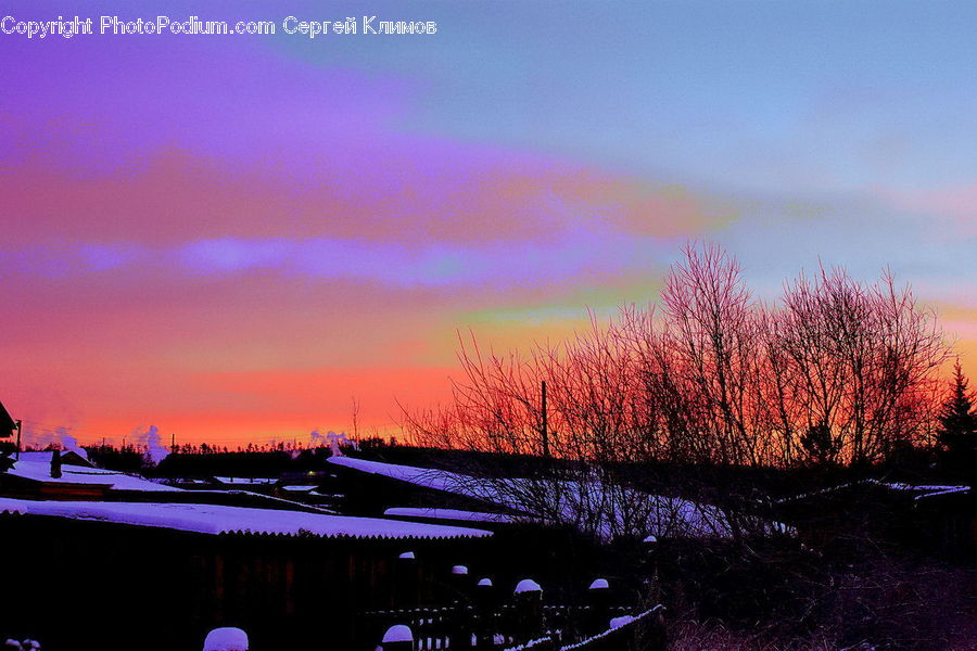 Dawn, Dusk, Red Sky, Sky, Sunrise, Sunset, Landscape