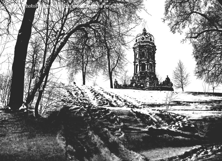 Ice, Outdoors, Snow, Architecture, Cathedral, Church, Worship