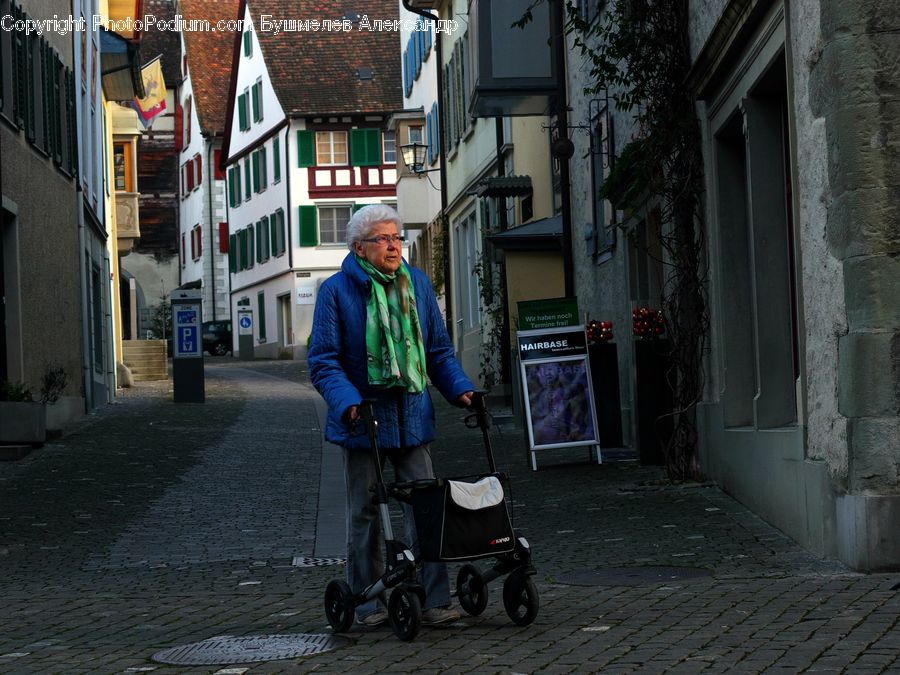 Human, People, Person, Segway, Blackboard, Stroller, Alley