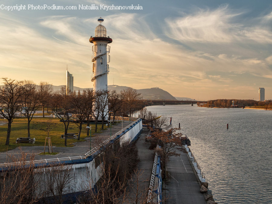 Beacon, Building, Lighthouse, Water Tower, Coast, Outdoors, Sea
