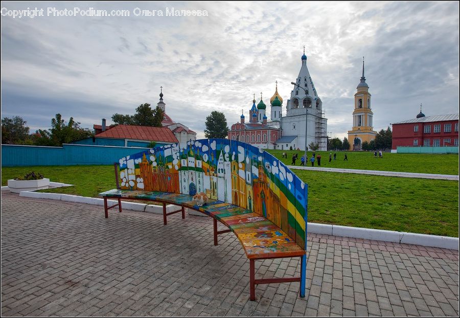 Bench, Architecture, Cathedral, Church, Worship, Playground, Campus