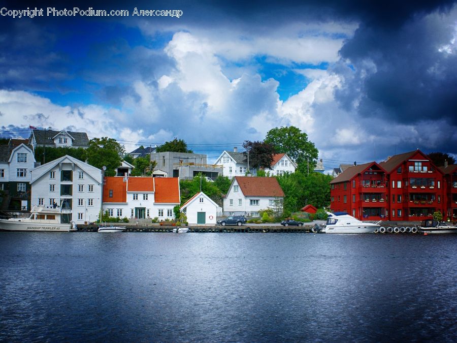 Building, Cottage, Housing, Waterfront, Downtown, Town, Hotel