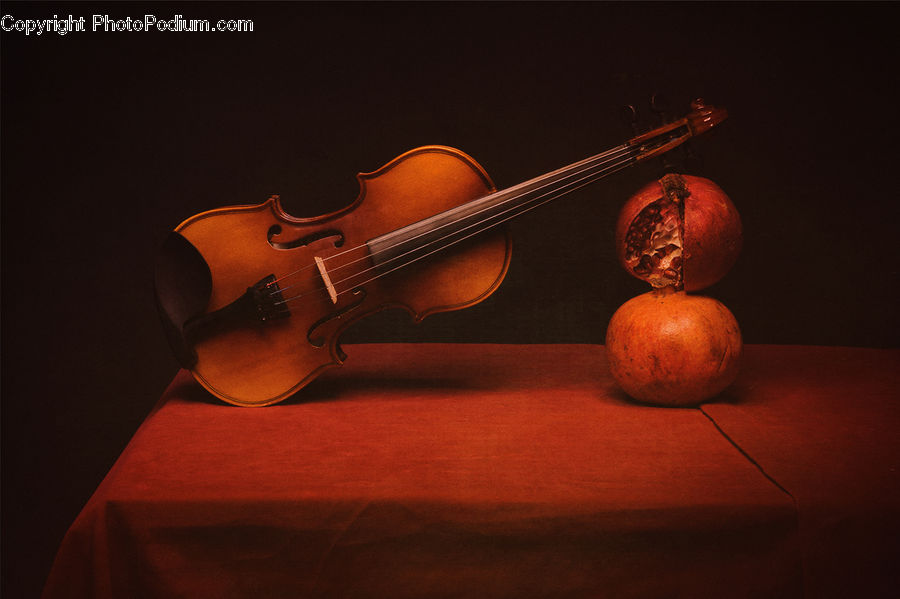 Fruit, Pomegranate, Cello, Fiddle, Musical Instrument, Violin, Viola