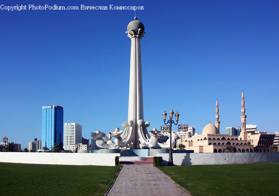 Monument, Lamp Post, Pole, Architecture, Dome, Mosque, Worship
