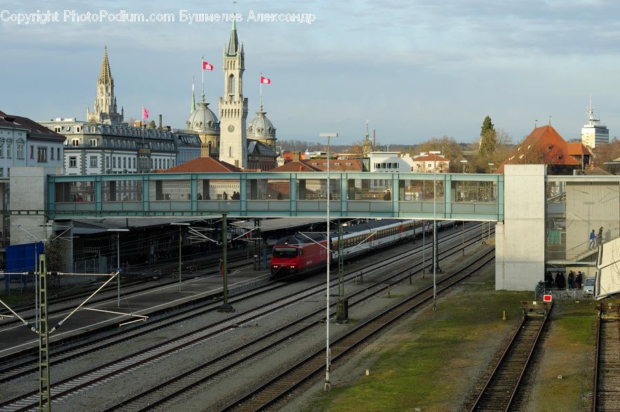 Train, Vehicle, Constriction Crane, Architecture, Cathedral, Church, Worship