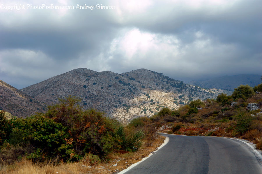 Dirt Road, Gravel, Road, Landscape, Nature, Scenery, Crest