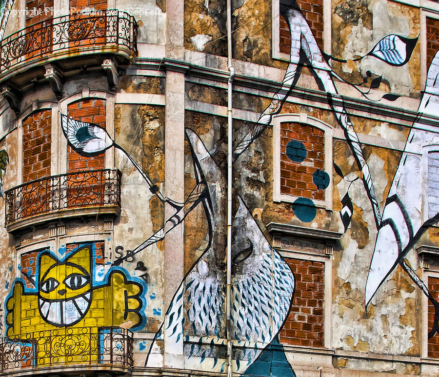 Art, Graffiti, Mural, Wall, Collage, Poster, Brick