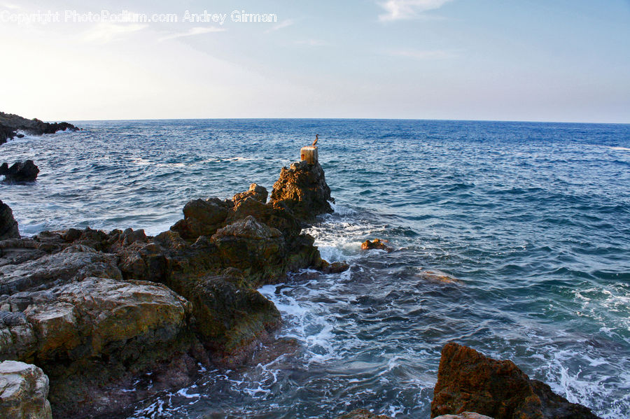 Coast, Outdoors, Sea, Water, Ocean, Rock, Promontory