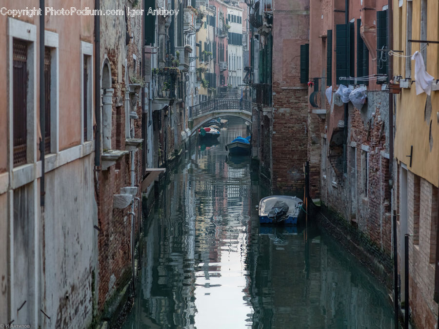 Canal, Outdoors, River, Water, Boat, Gondola, Alley