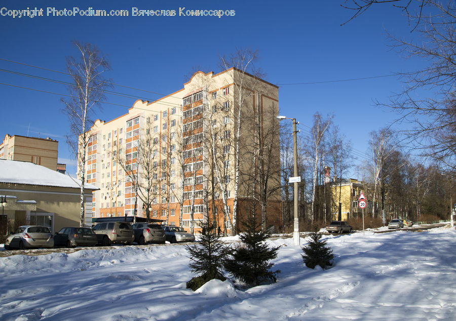 Apartment Building, Building, High Rise, Ice, Outdoors, Snow, Housing