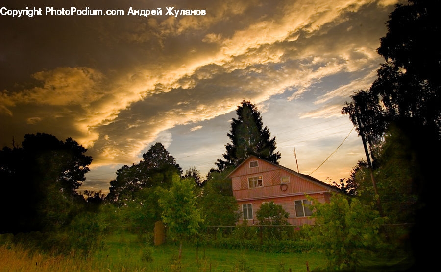 Barn, Building, Countryside, Silhouette, Architecture, Church, Worship