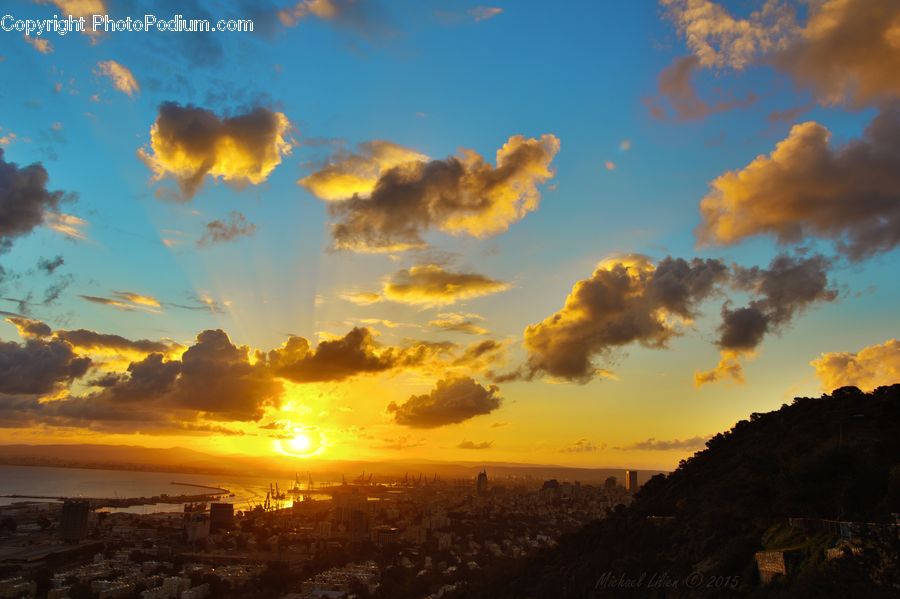 Azure Sky, Cloud, Outdoors, Sky, Cumulus, Dawn, Sun