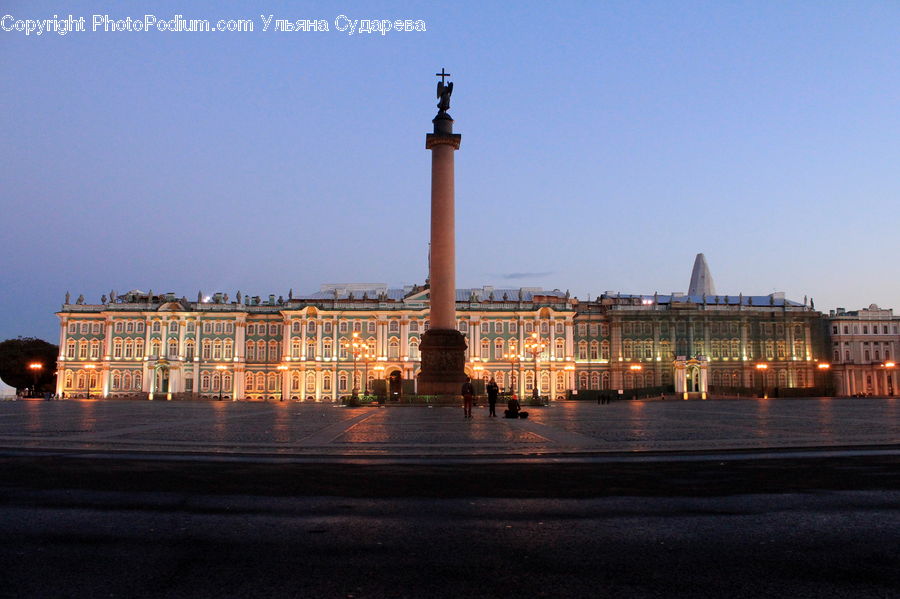 Architecture, Downtown, Plaza, Town Square, Castle, Mansion, Palace