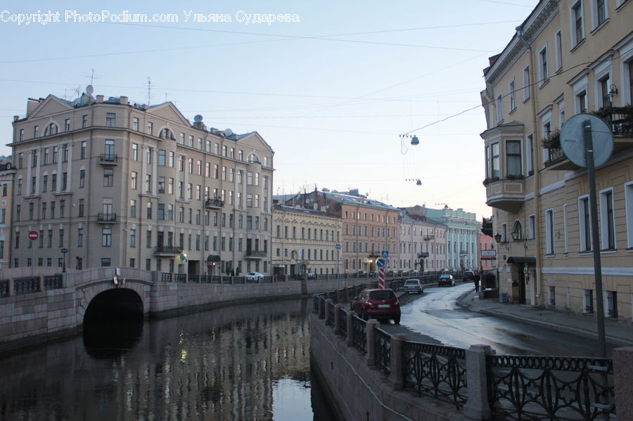 Canal, Outdoors, River, Water, Apartment Building, Building, High Rise